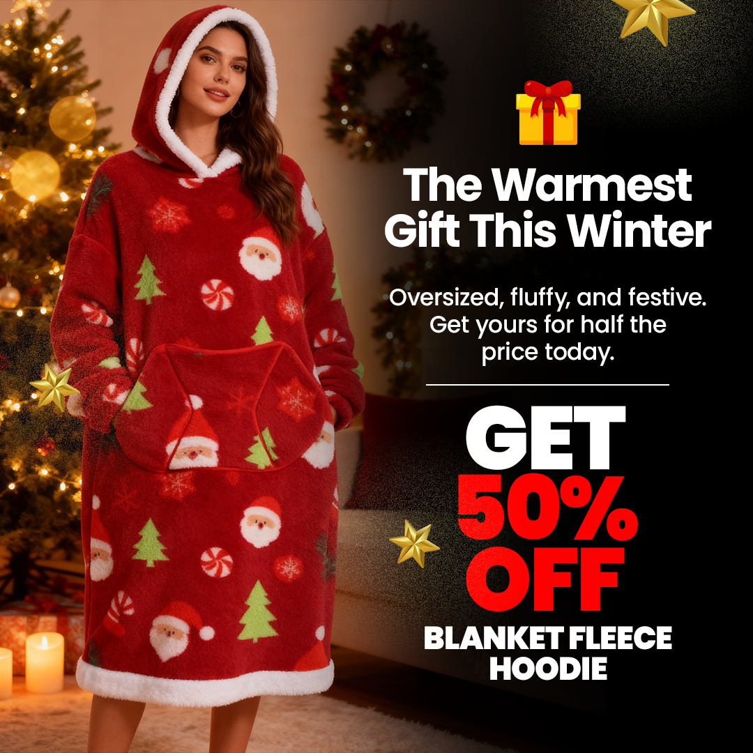 Oversized Flannel Sherpa Fleece Christmas Blanket